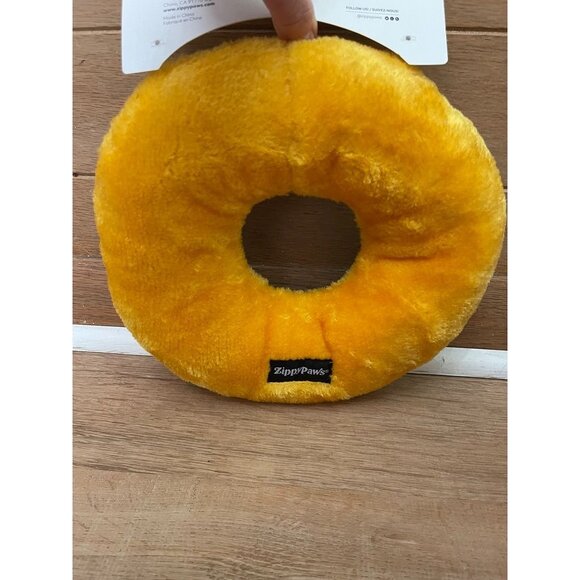 NWT Zippy Paws Jumbo Donutz Plush Dog Toy 10" - Blue Sprinkles - Picture 3 of 4